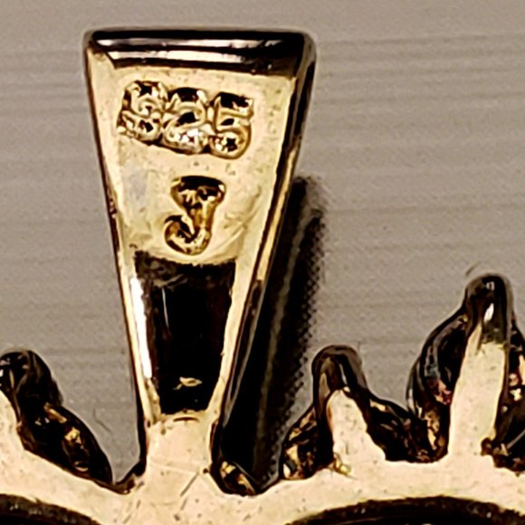 Sterling Silver Double Crystal Outline Open Heart Pendant Charm 925 J Gold - Picture 9 of 11